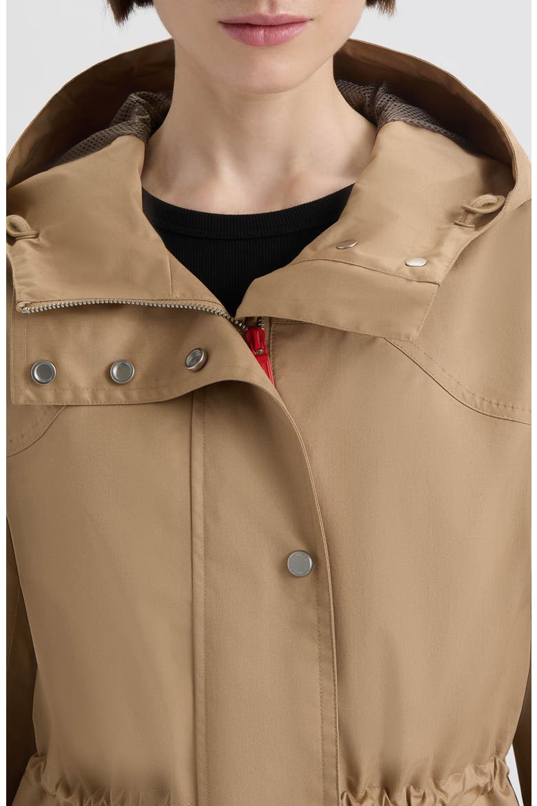 Adela Hooded Waterproof Jacket, Alternate, color, BRITISH TAN