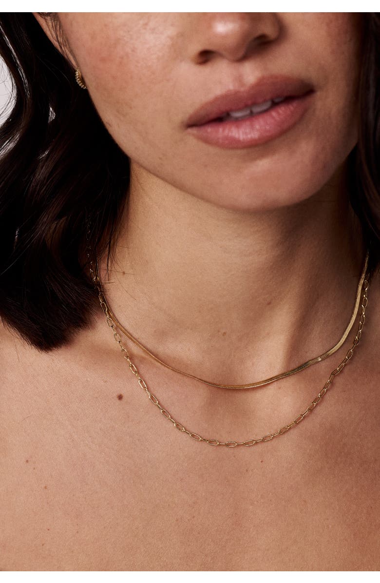 Electric Picks 2 Chains Double Necklace, Alternate, color, Yellow Gold