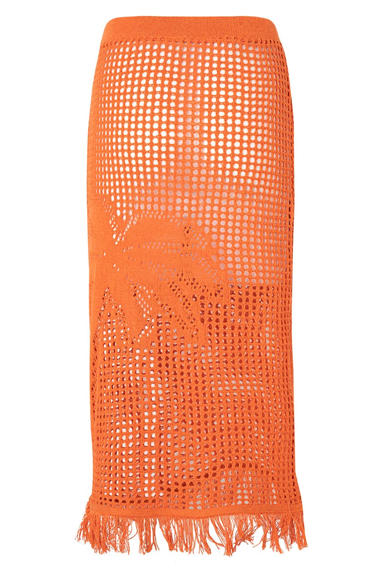 Ginger Garden Tano Sheer Cover-Up Skirt, Alternate, color, BRIGHT ORANGE