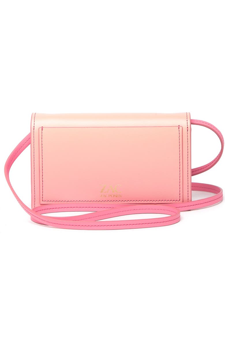 ZAC Zac Posen Eartha Leather Crossbody Clutch, Alternate, color,