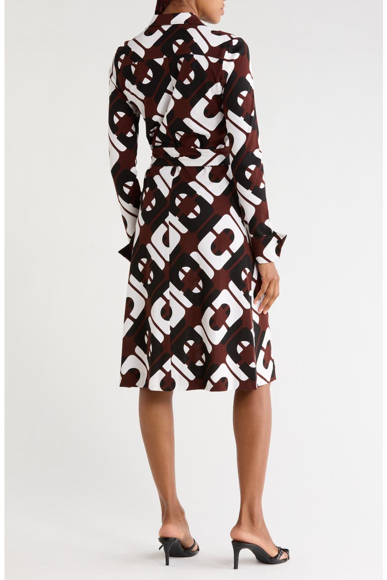 Diane Shirtdress, Alternate, color, CANE LINK LARGE BROWN