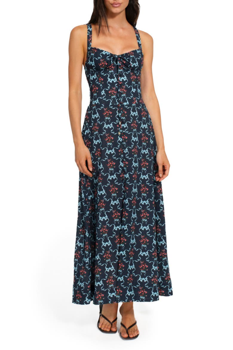 Carola Cherish Cotton Maxi Sundress, Main, color, WHITE