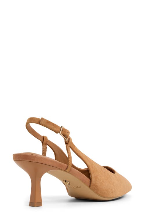 Aldo Adan Pointed Toe Slingback Pump In Brown