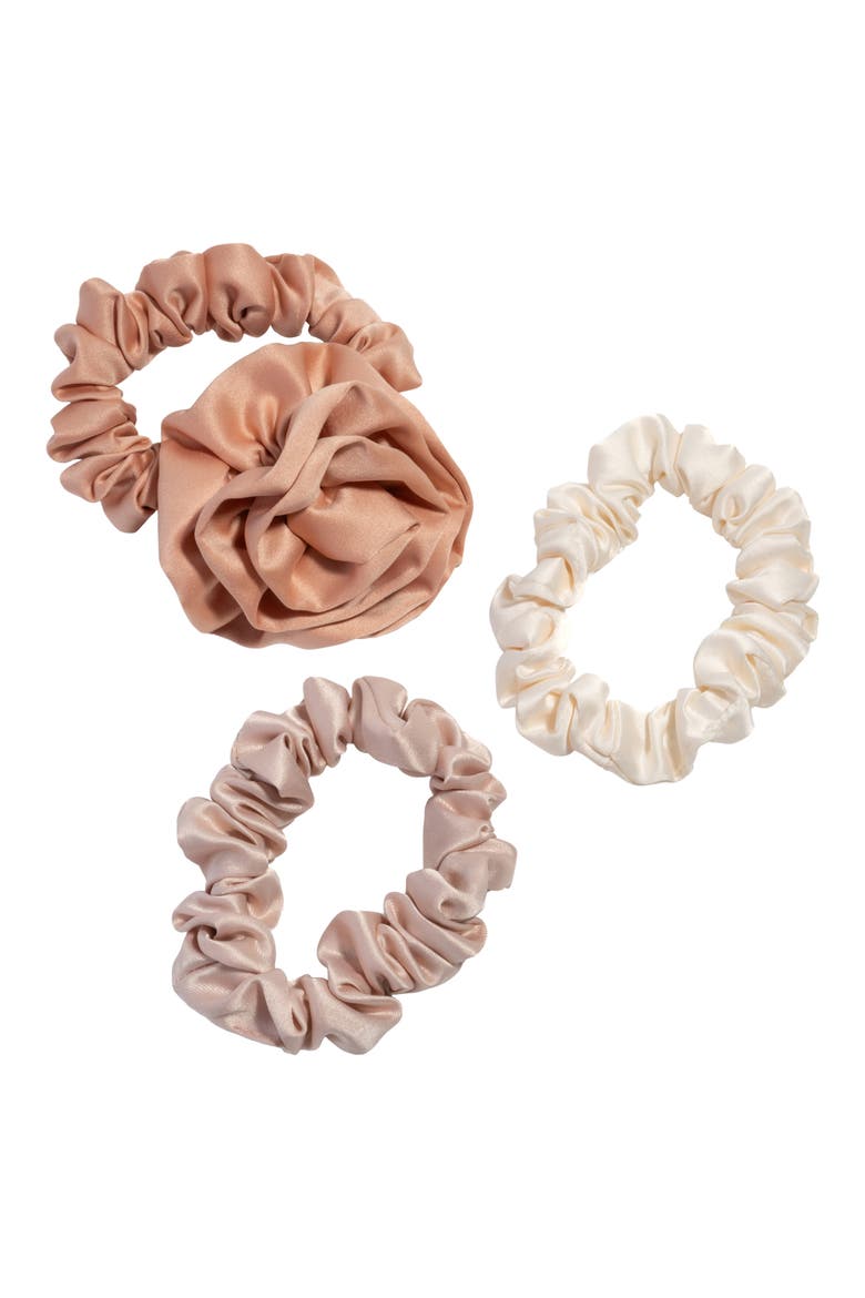 3-Pack Assorted Rosette Scrunchies, Alternate, color, TERRACOTTA