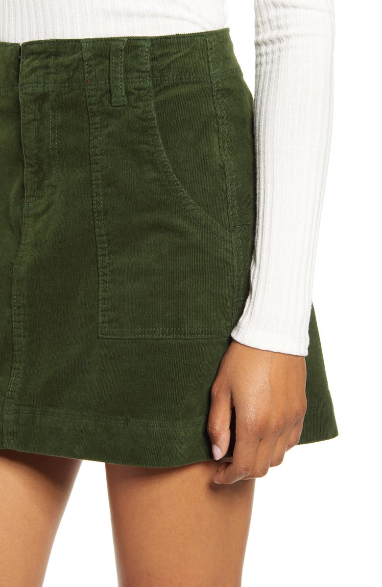 1822 Denim Corduroy A-Line Miniskirt, Alternate, color, 