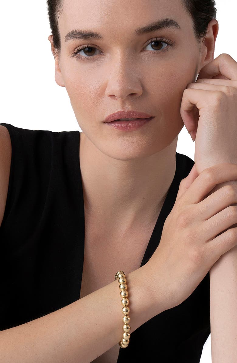 LAGOS Signature Caviar Beaded Stretch Bracelet, Alternate, color, Gold