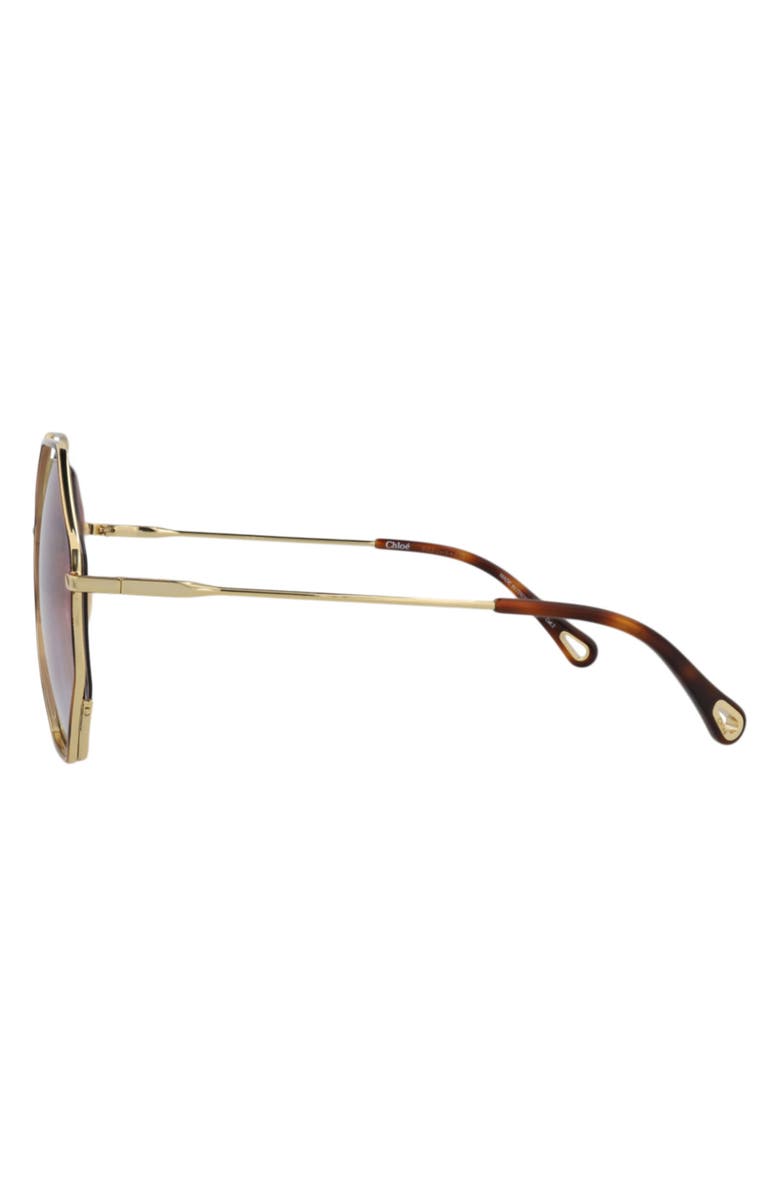 Chloé 58mm Gradient Octagon Sunglasses, Alternate, color, Havana Gold Violet