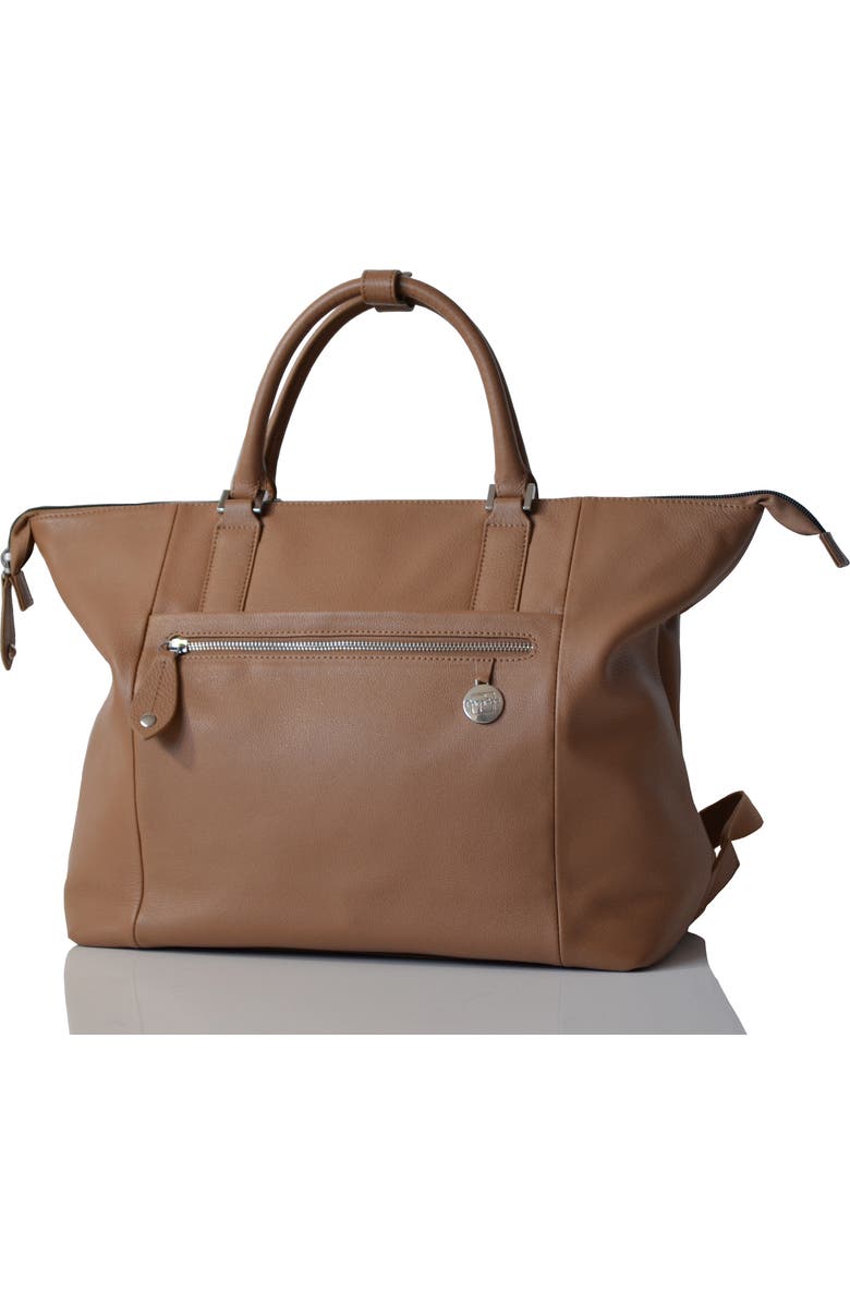 PacaPod Chiltern Leather Diaper Bag, Main, color,