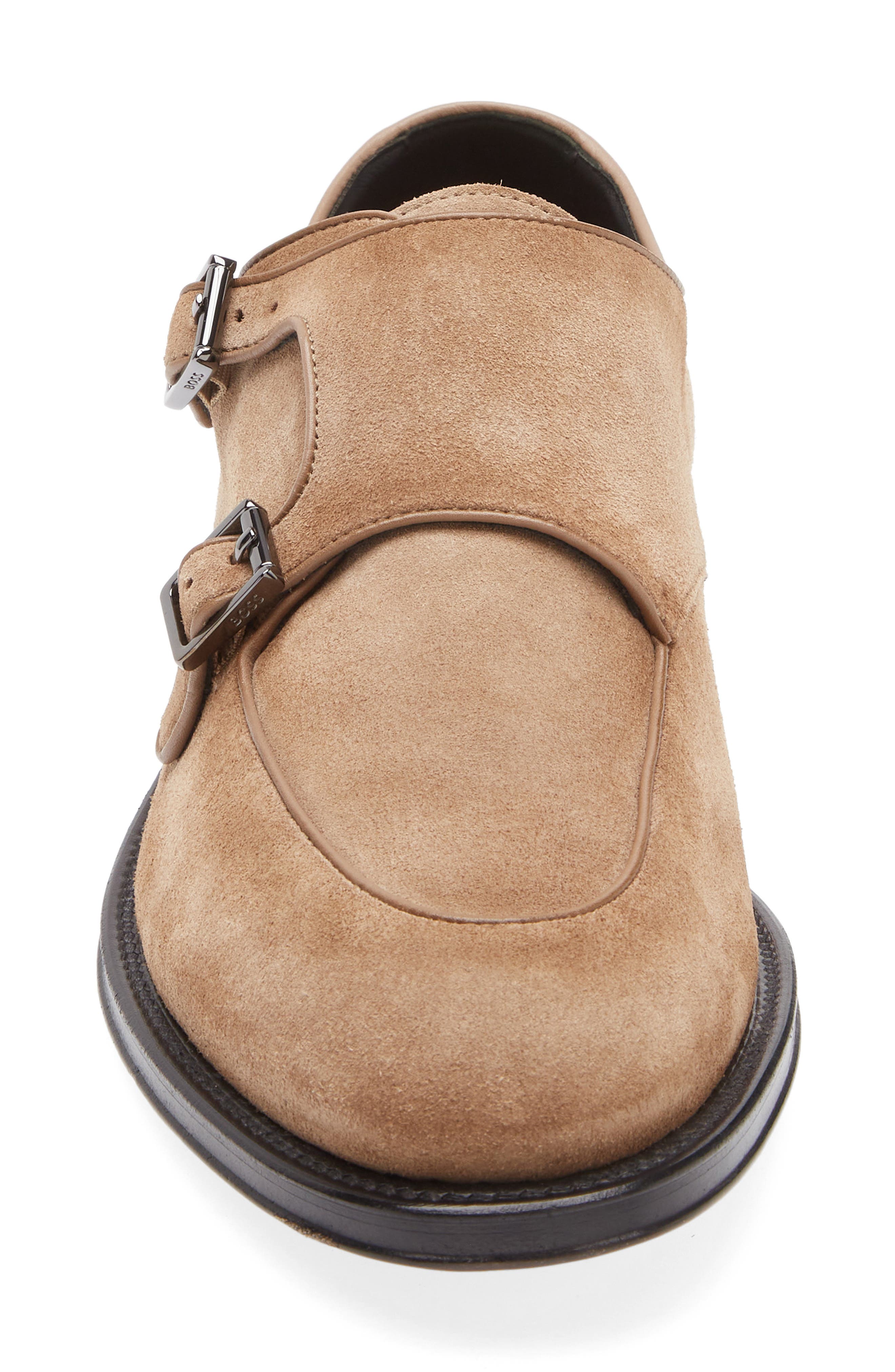 BOSS Terry Double Monk Strap Shoe, Alternate, color, Beige