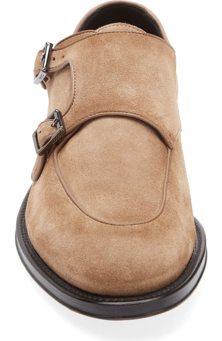 BOSS Terry Double Monk Strap Shoe, Alternate, color, Beige
