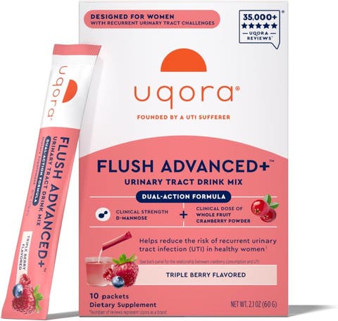 Flush Urinary Tract Supplement with Cranberry, D-Mannose, Vitamin C, Vitamin B6 and Potassium