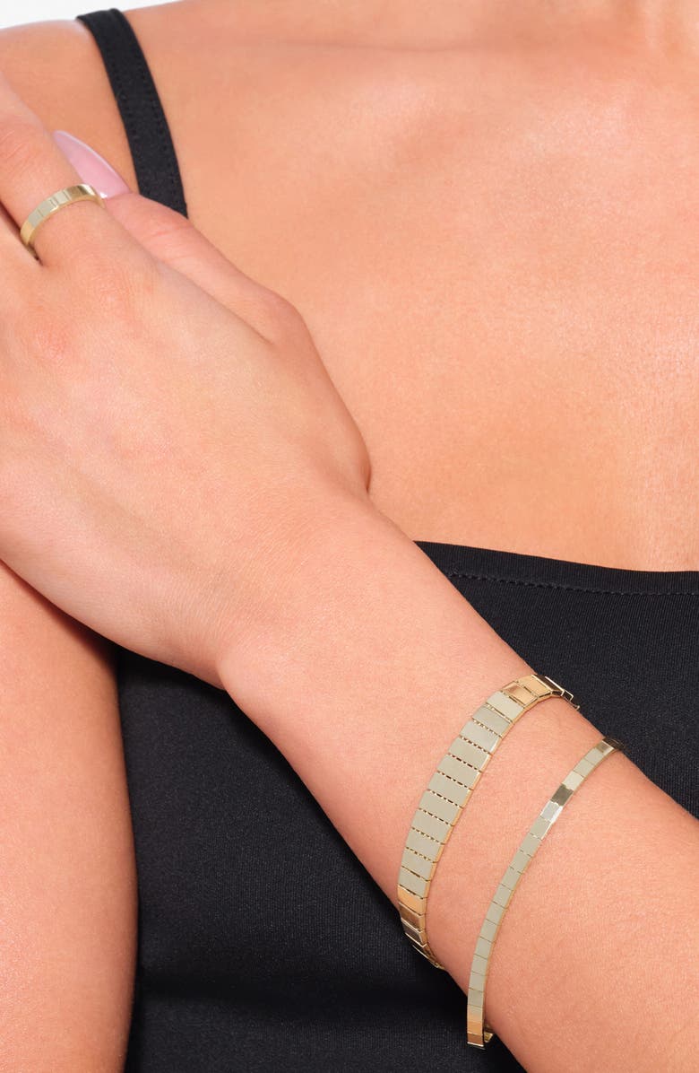 LANA 14K Graduating Flash Tile Bracelet, Alternate, color, Yellow Gold