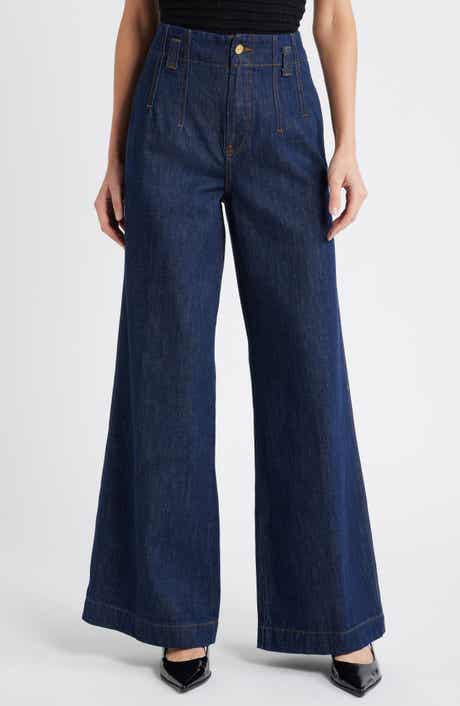 FRAME Darted Wide Leg Jeans