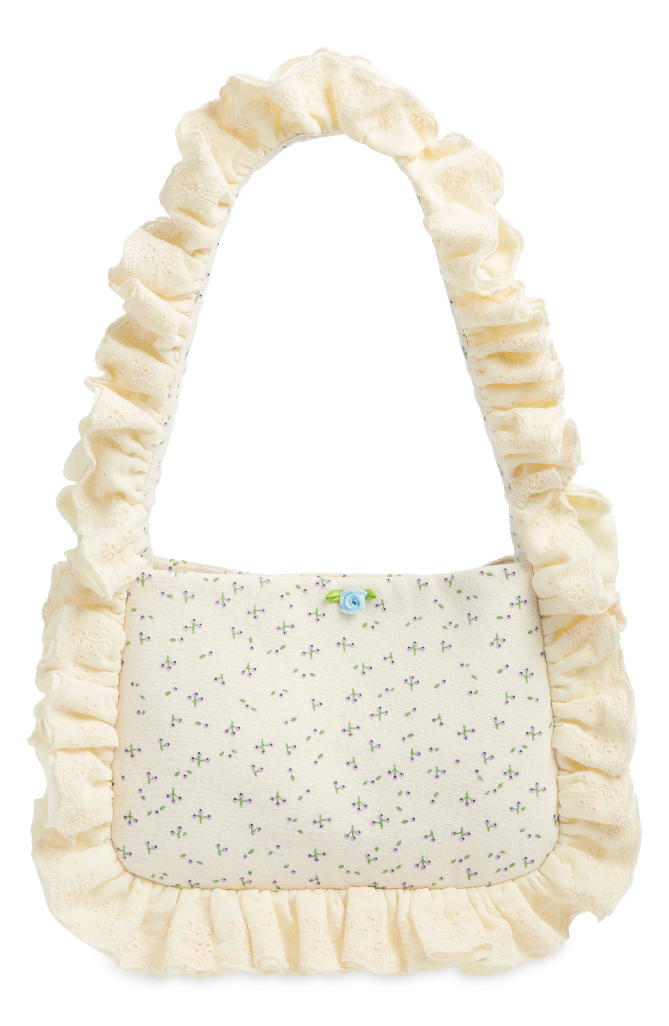 Baggy London Baguette Shoulder Bag in Pavlova/Flower 