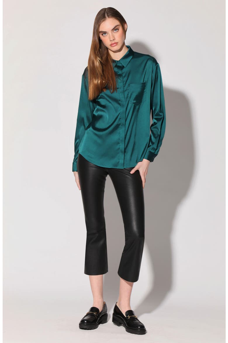 Bella Patch Pocket Shirt, Alternate, color, HUNTER