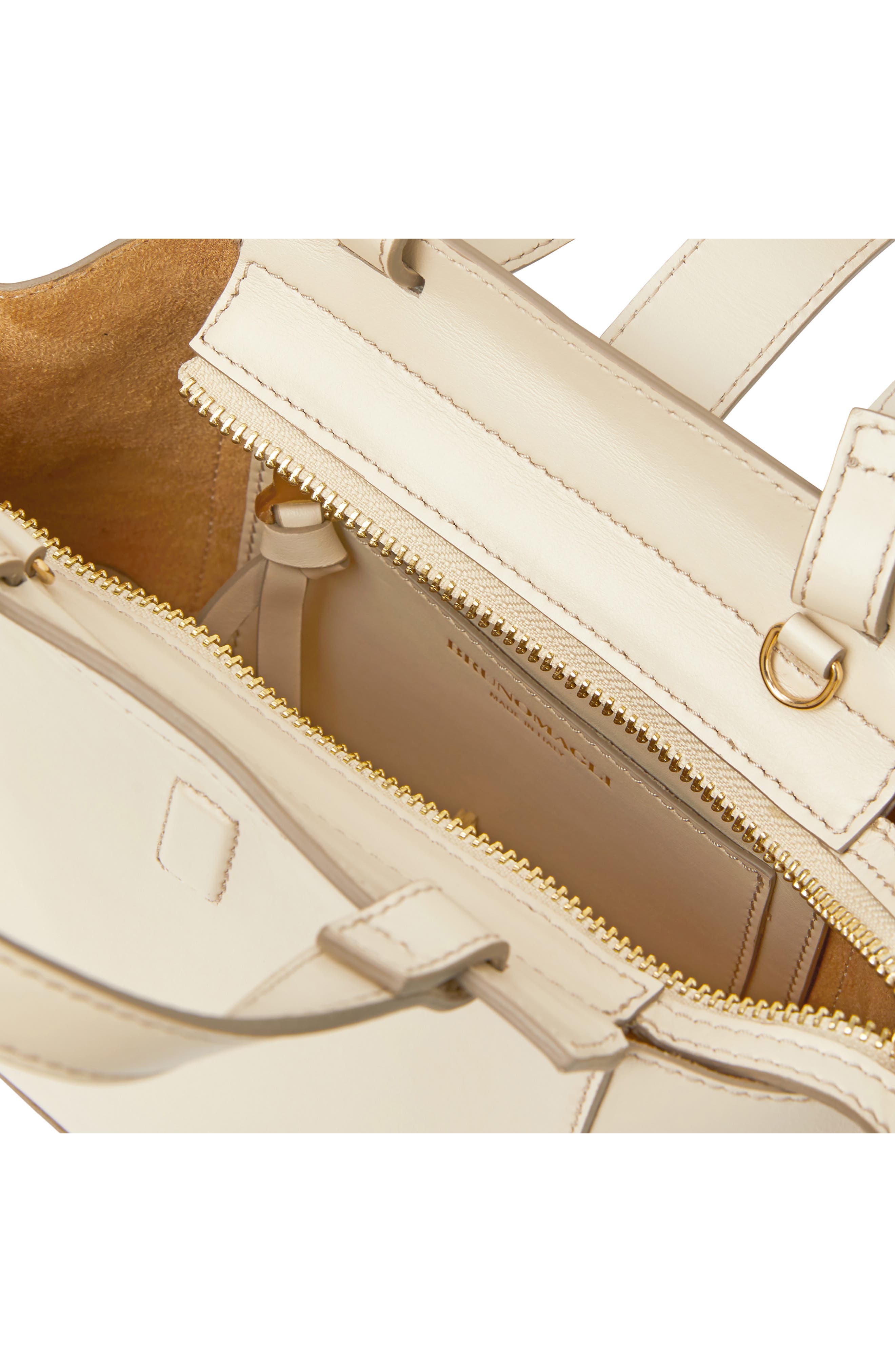 Eva Leather Satchel, Alternate, color, CREAM