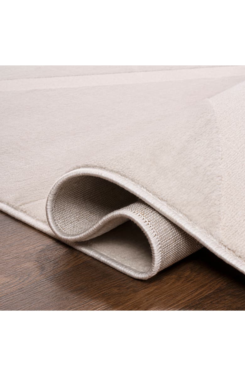 JONATHAN Y Aelius MidCentury Scandinavian Abstract Sun Two-Tone High-Low Area Rug, Alternate, color, White/Cream