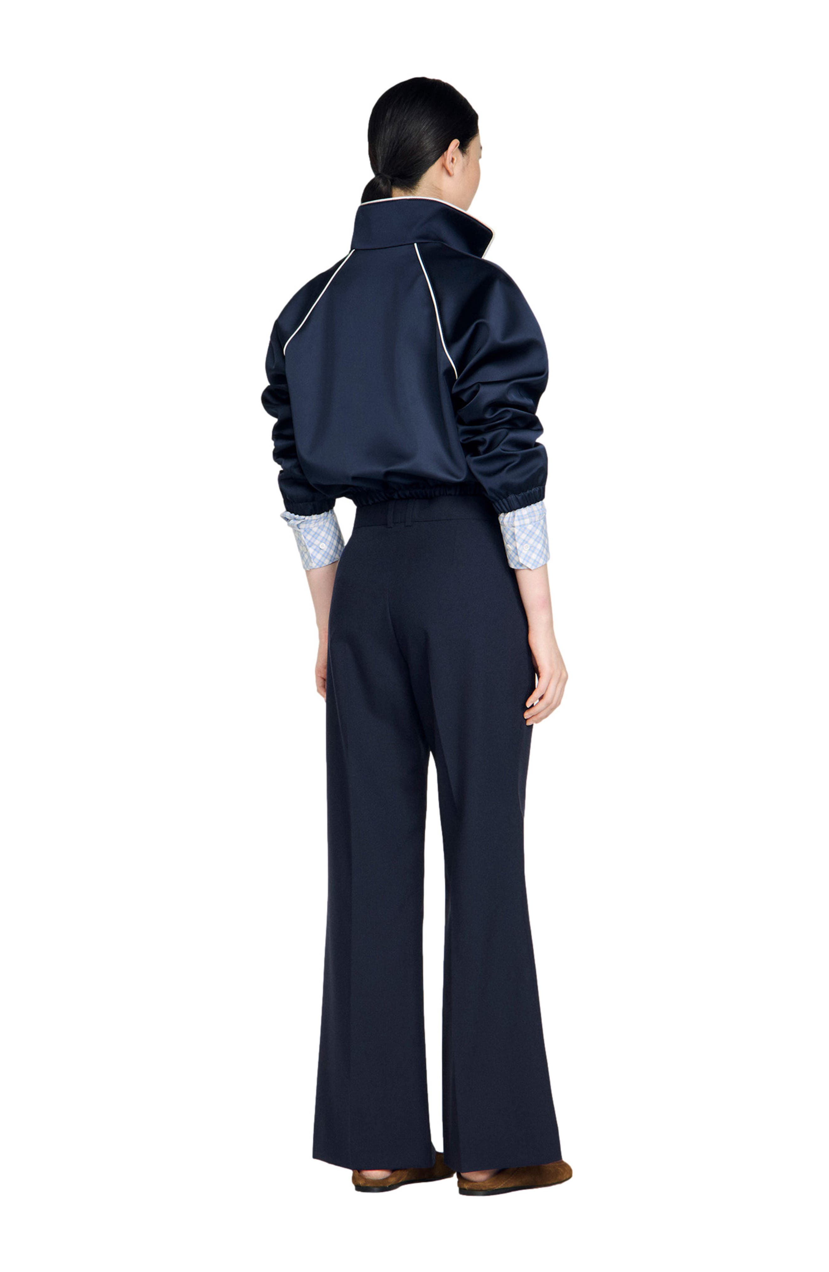 Wide-leg wool trousers - image 2