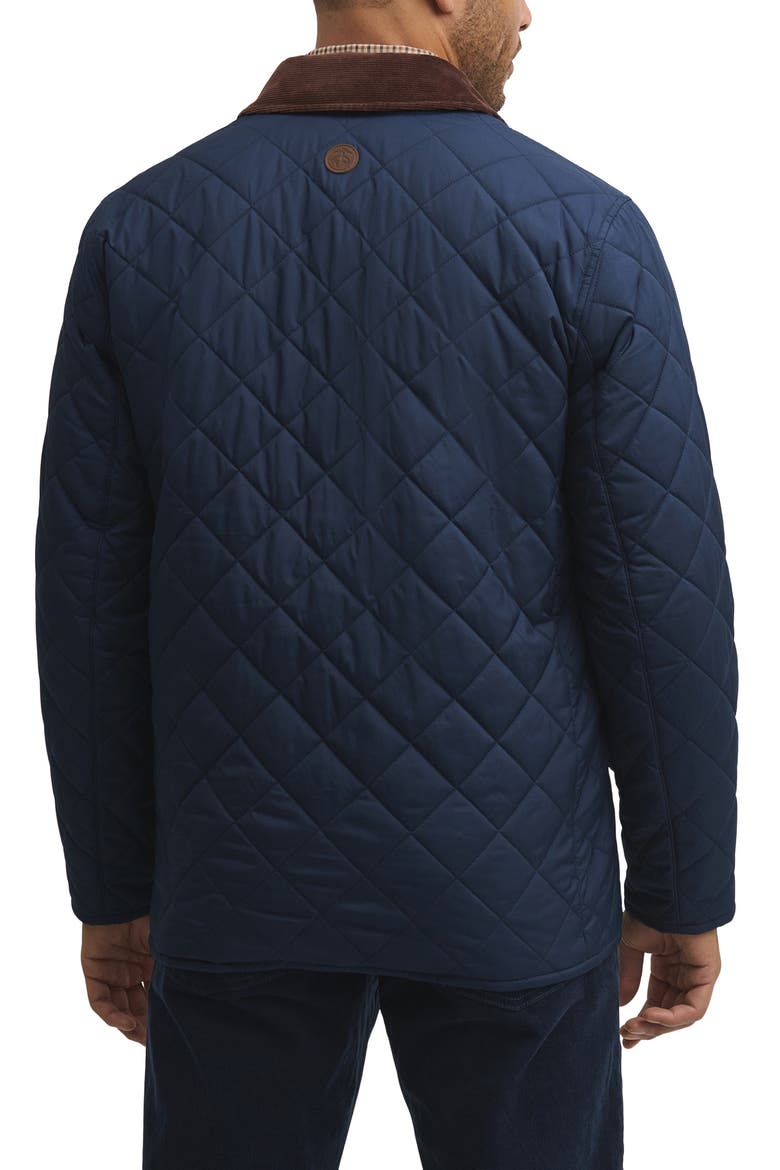 Quilted Shirt Jacket with Corduroy Collar, Alternate, color, NAVY BLAZER