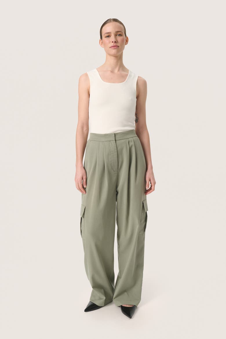 SLKellie High Waist Cargo Trousers, Alternate, color, Shadow