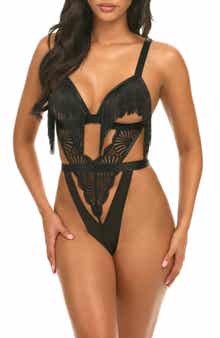 Annika Underwire Fringe Lace Teddy
