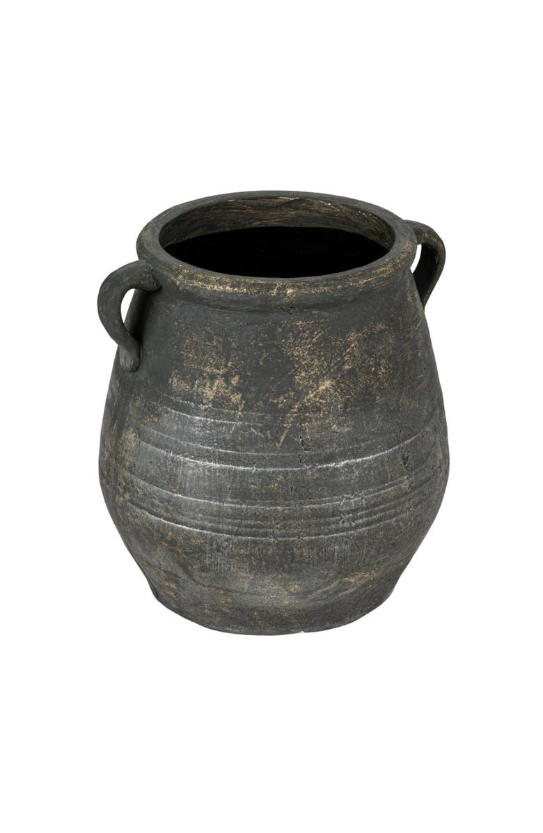 Storied Home Whitewashed Terra-cotta Urn, Grey, Main, color, Grey