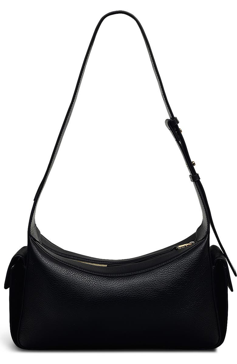 Radley The Fitzrovia Small Zip Top Leather Shoulder Bag, Alternate, color, Black