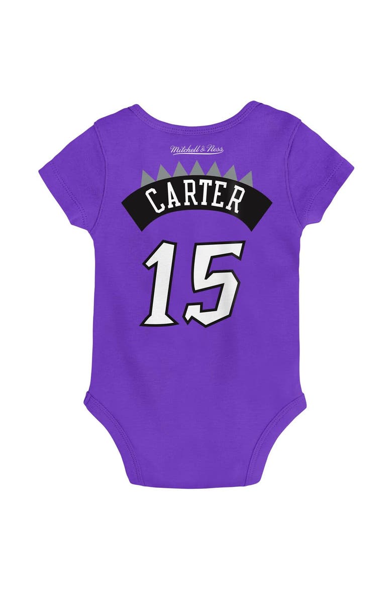 Infant Mitchell & Ness Vince Carter Purple Toronto Raptors Hardwood Classics Name & Number Bodysuit, Alternate, color, Purple