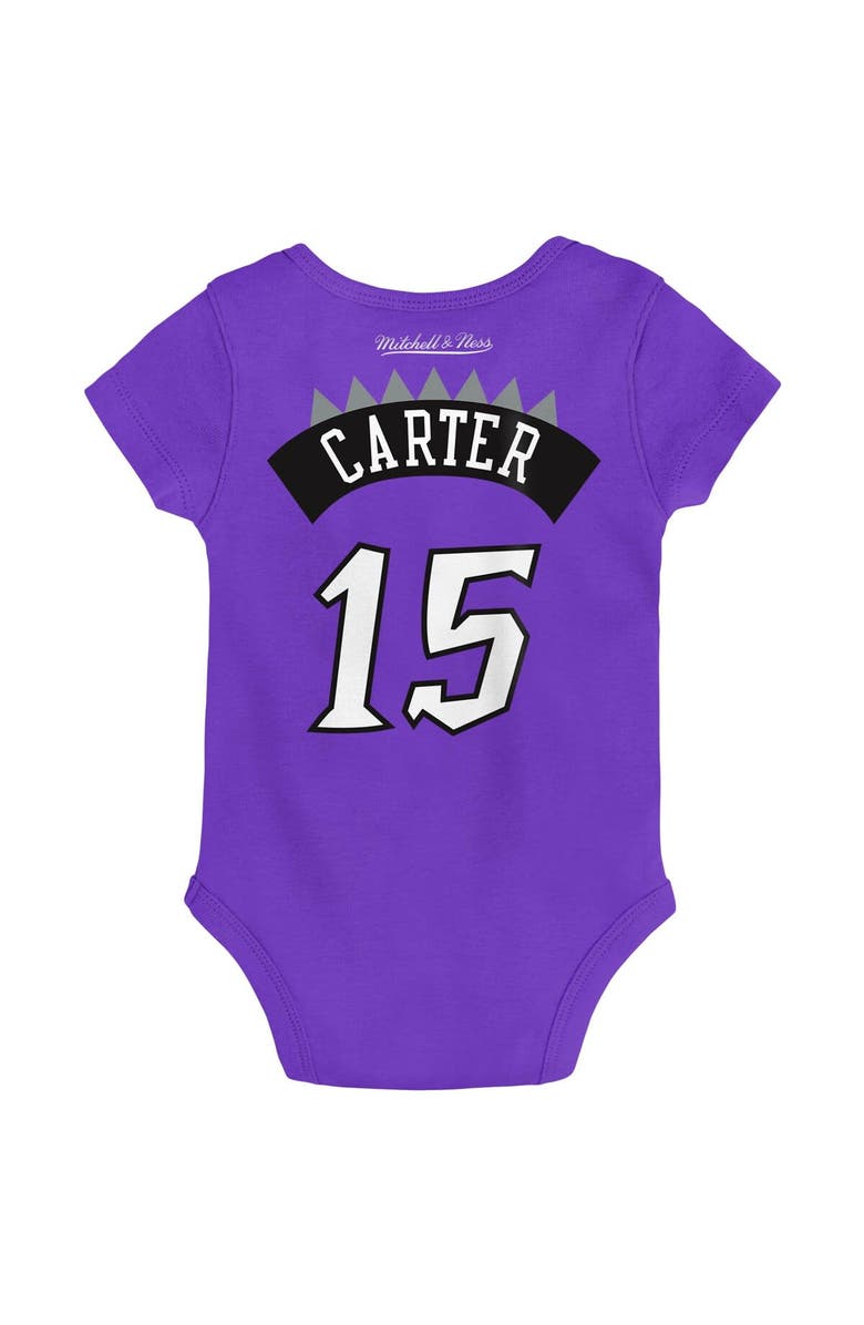 Mitchell & Ness Infant Mitchell & Ness Vince Carter Purple Toronto Raptors Hardwood Classics Name & Number Bodysuit, Alternate, color, Purple