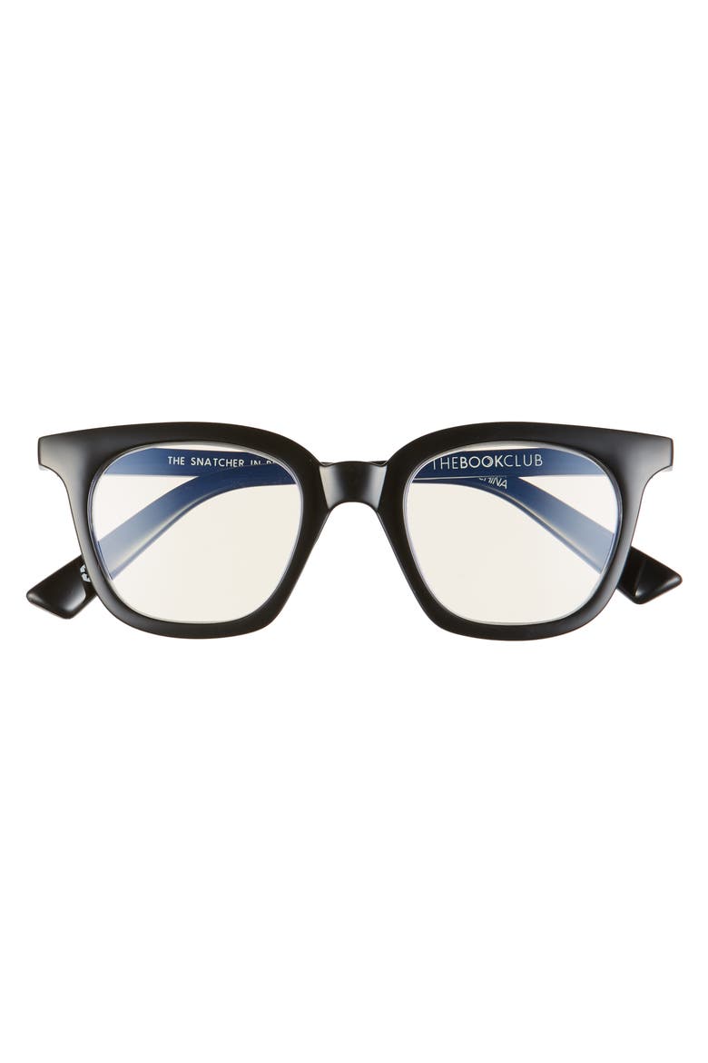 The Snatcher In Black Tie 47mm Reading Glasses, Main, color, BLACK MARKER