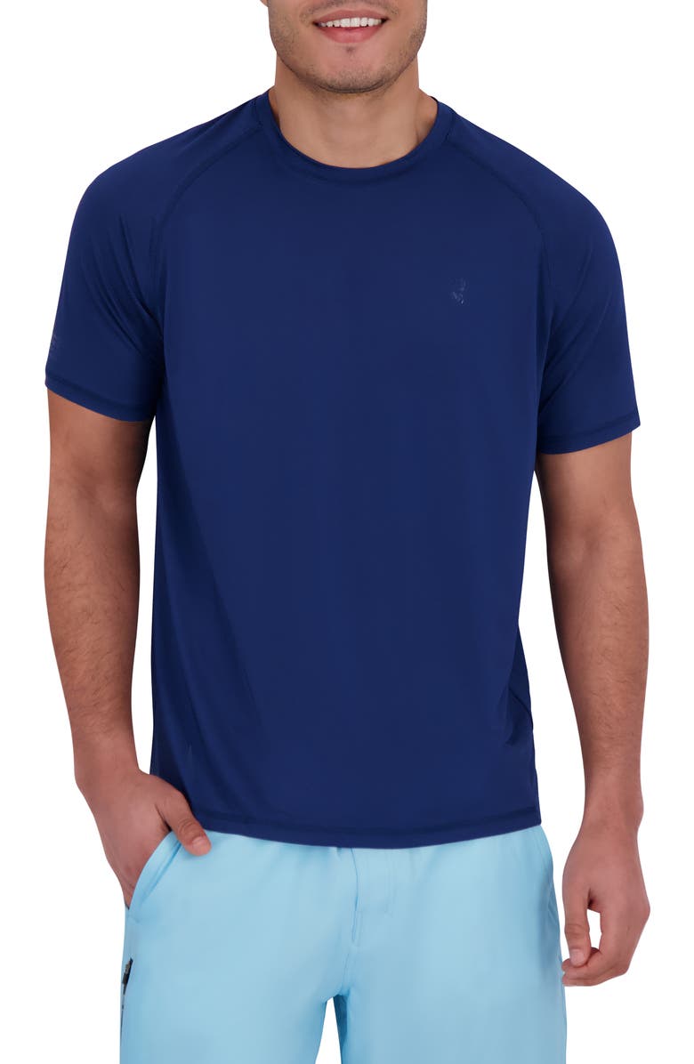 Spyder Short Sleeve Tech Waffle Rashguard, Main, color, Abyss