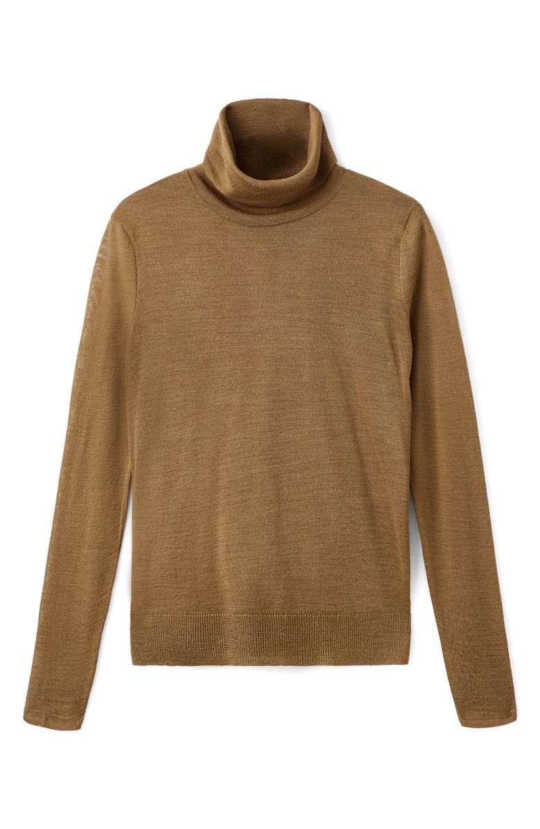 MANGO Mustasa Turtleneck Sweater, Alternate, color, Ochre