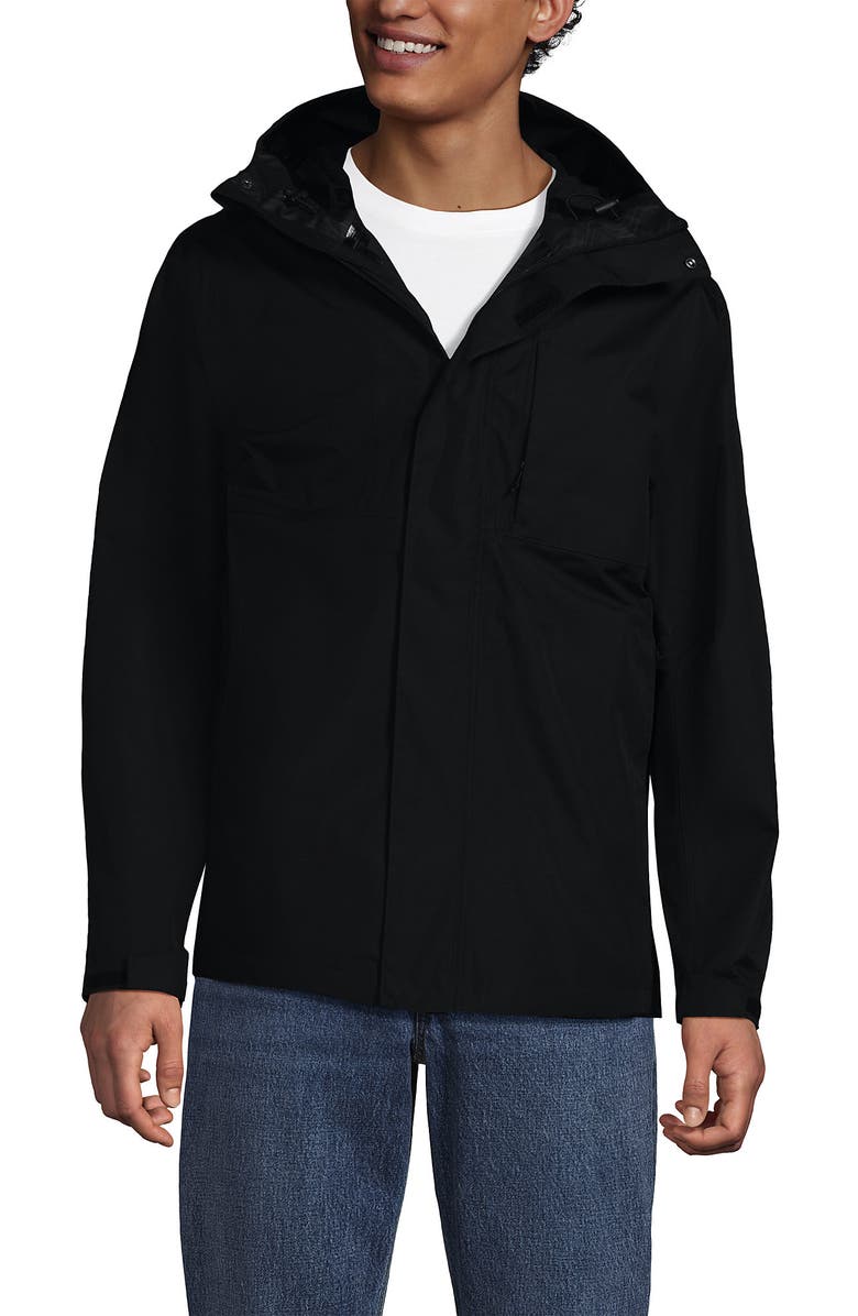 Lands' End Waterproof Raincoat, Alternate, color, True Black