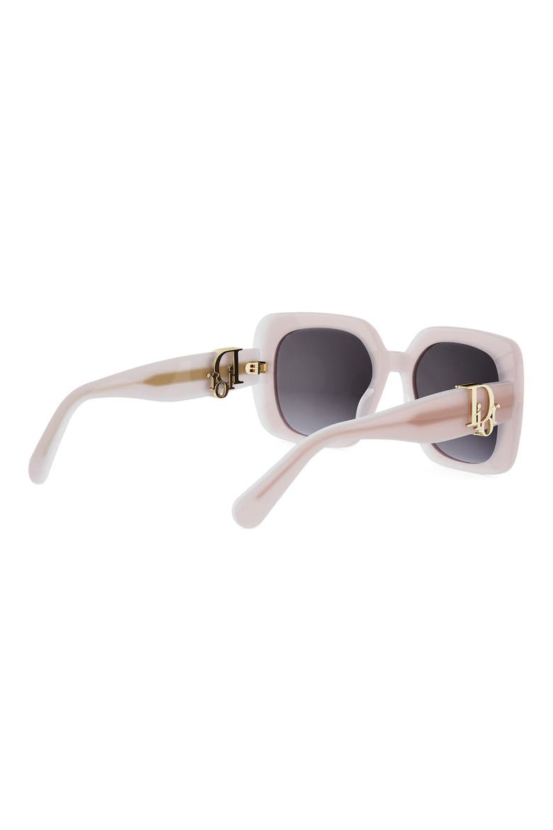 DiorOblique S1I 54mm Gradient Square Sunglasses, Alternate, color, SHINY PINK / GRADIENT SMOKE