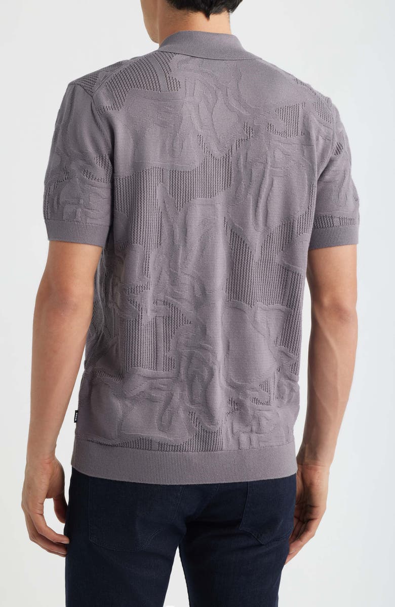 BOSS C-Noy Texture Camp Shirt, Alternate, color, Medium Purple