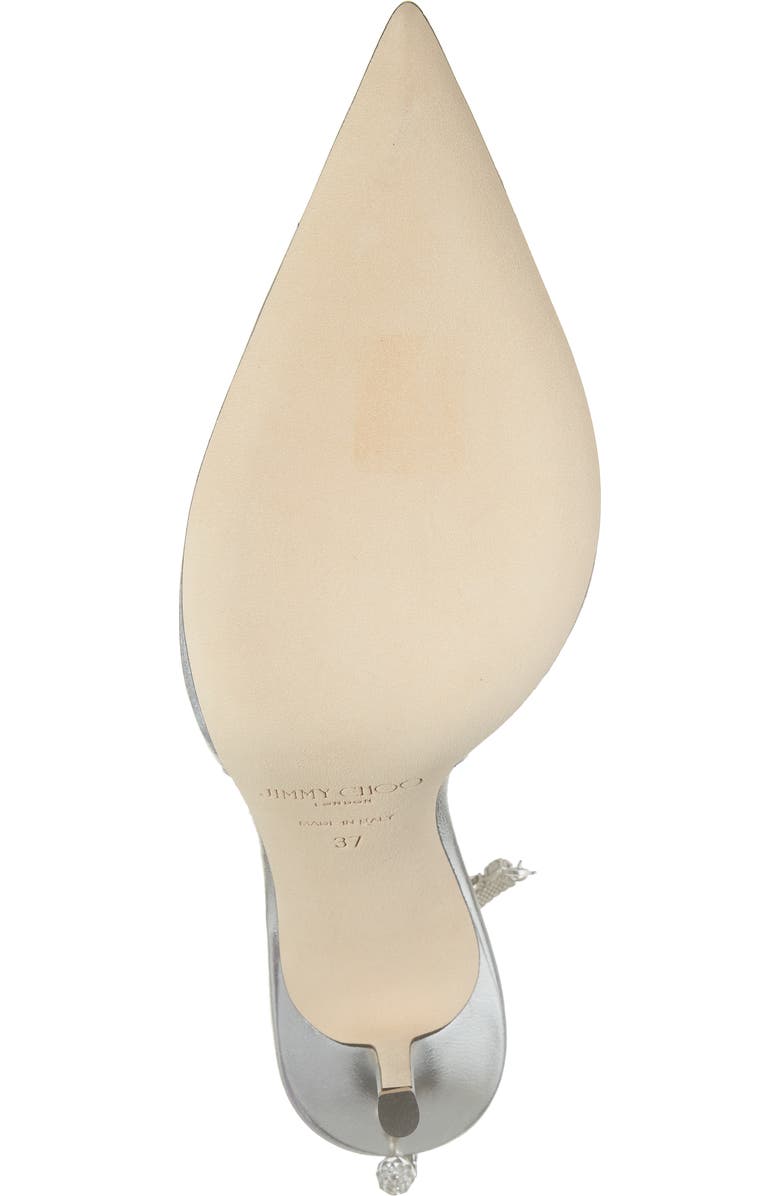 Jimmy Choo Saeda Glitter Crystal Ankle Strap Pointed Toe Pump, Alternate, color,