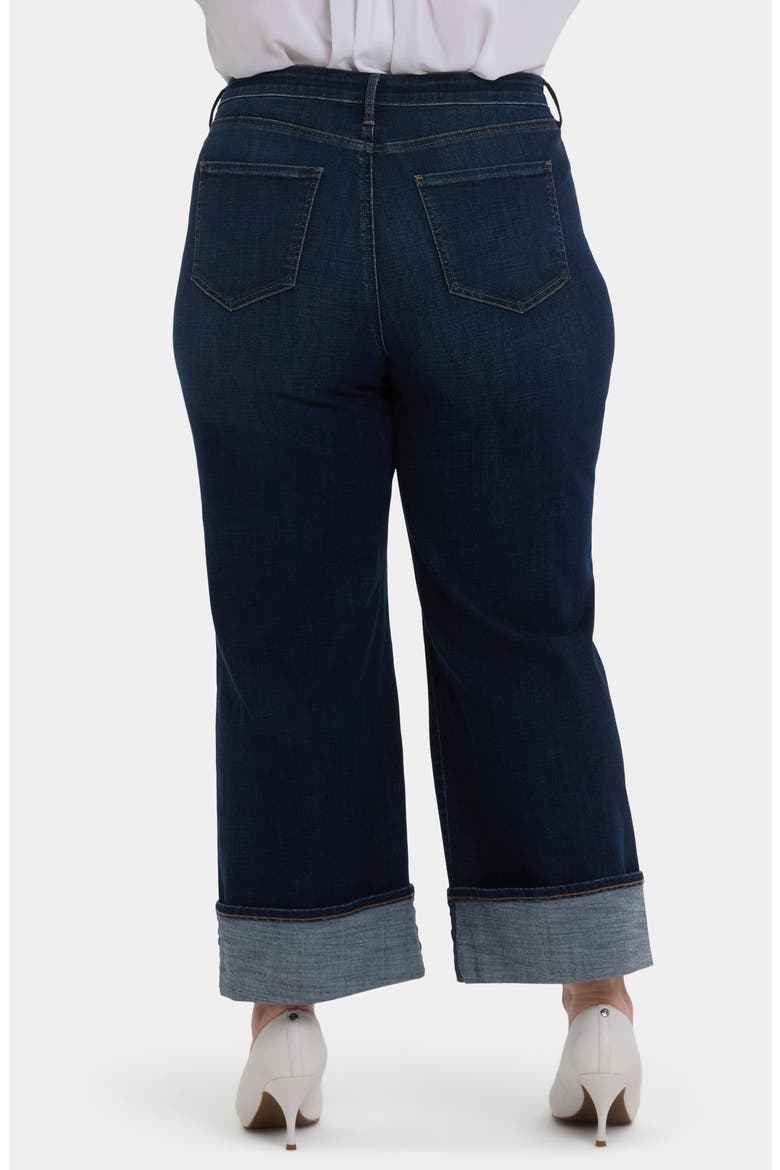 Teresa Cuff Wide Leg Jeans, Alternate, color, NIGHT SKIES