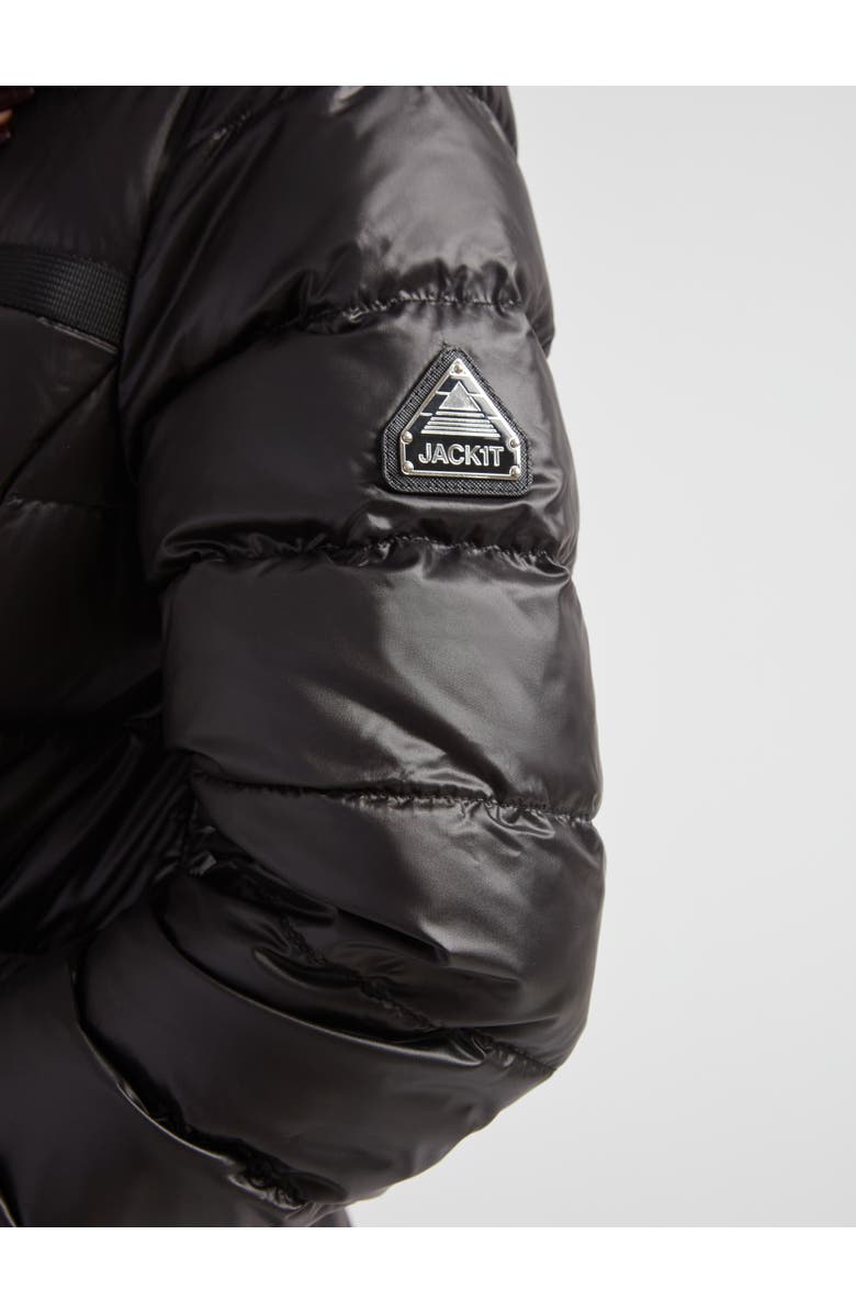 JACK1T R4D Faux Fur Tricolore Racer Jacket, Alternate, color, Black