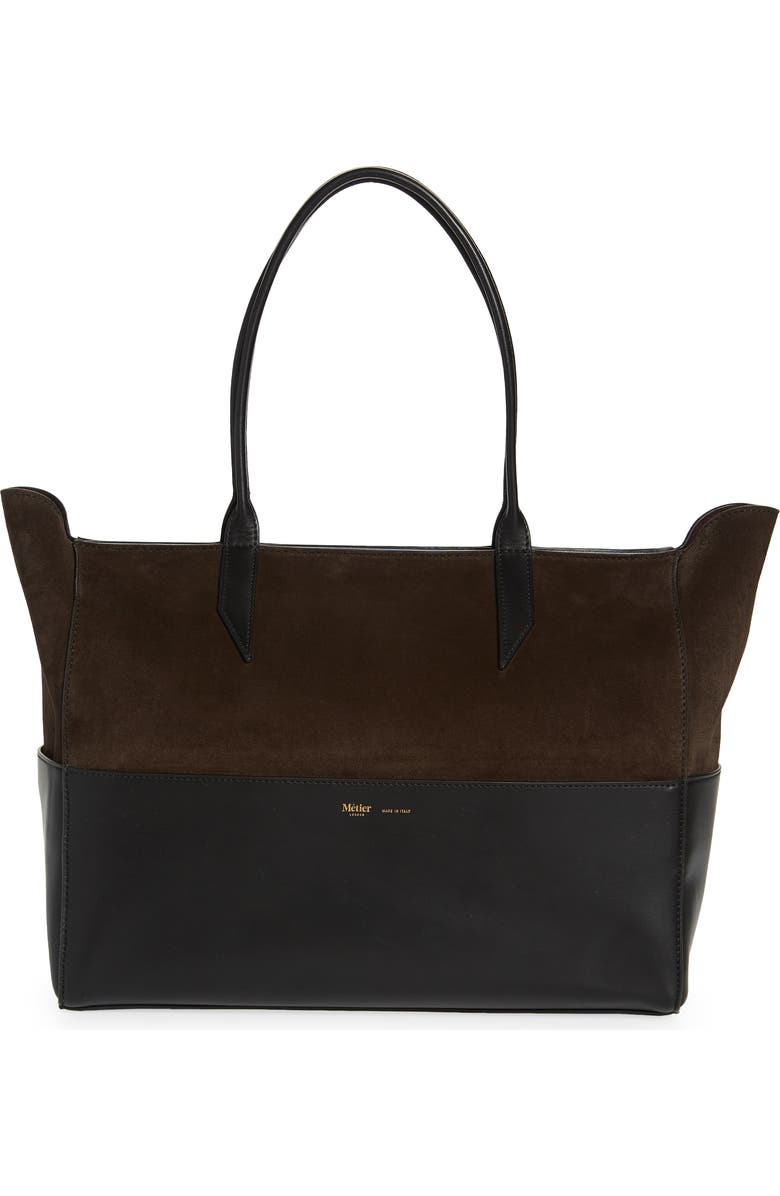 Métier London Small Incognito Cabas Leather Tote, Main, color,