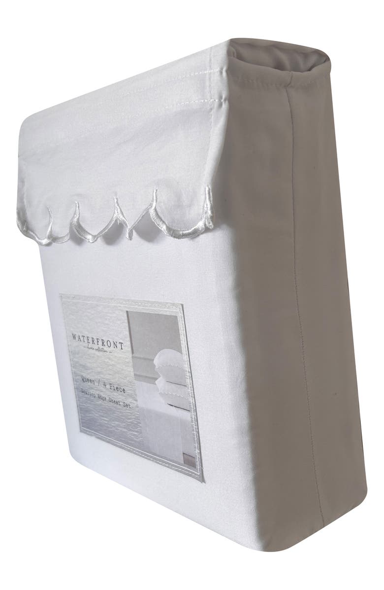 ARTISAN 34 Print Microfiber Sheet Set, Alternate, color, Solid White