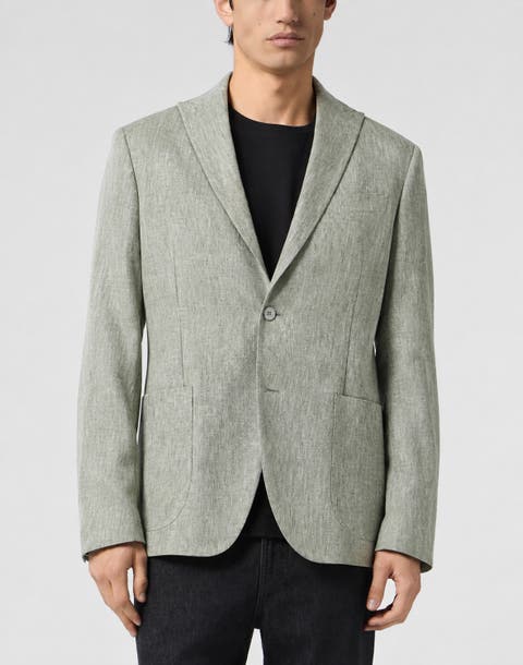 Pure Linen Two-button Blazer Men
