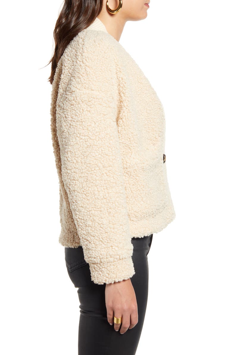 VERO MODA Annika Short Teddy Jacket, Alternate, color, 