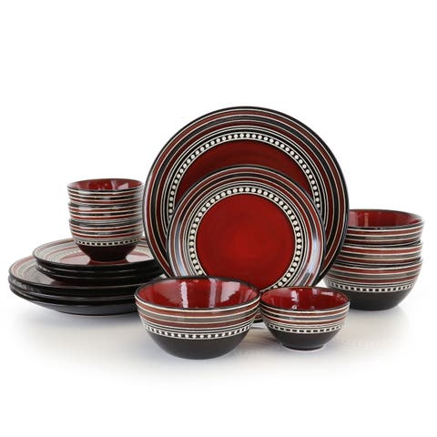 Cafe Versailles 16 Piece Double Bowl Dinnerware Set -