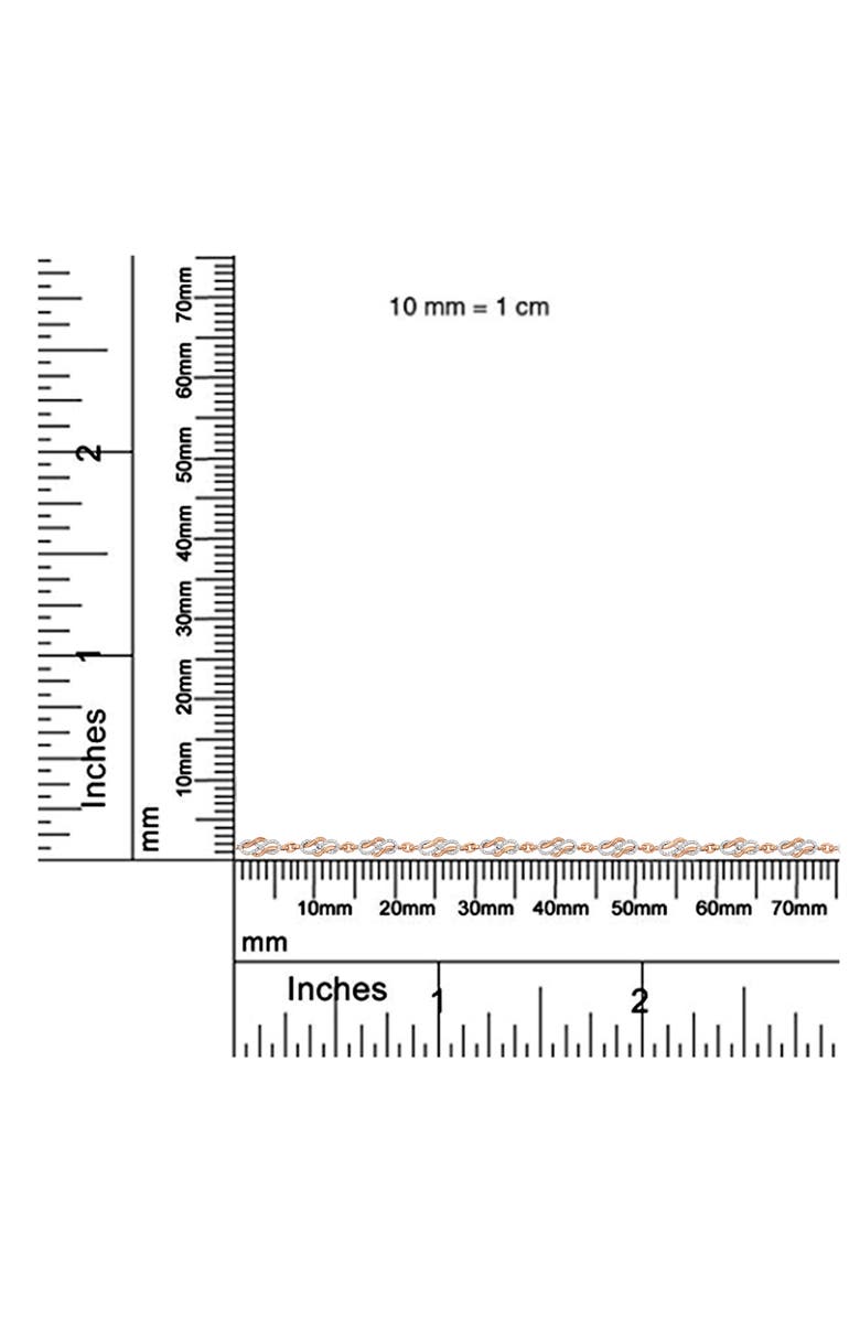 Haus of Brilliance 10K Rose Gold 1.0 Cttw Diamond Infinity Loop and Swirl Link Bracelet, Alternate, color, Pink