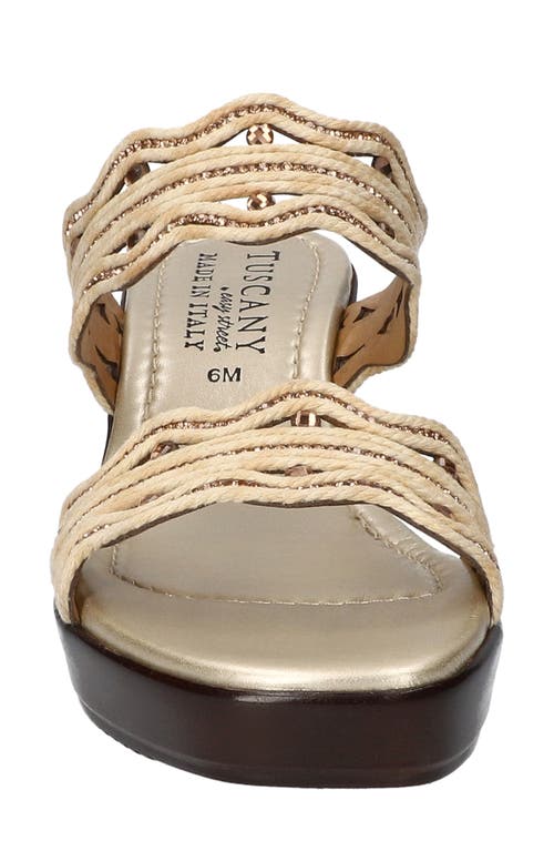 Easy Street Selva Platform Wedge Slide Sandal In Neutral