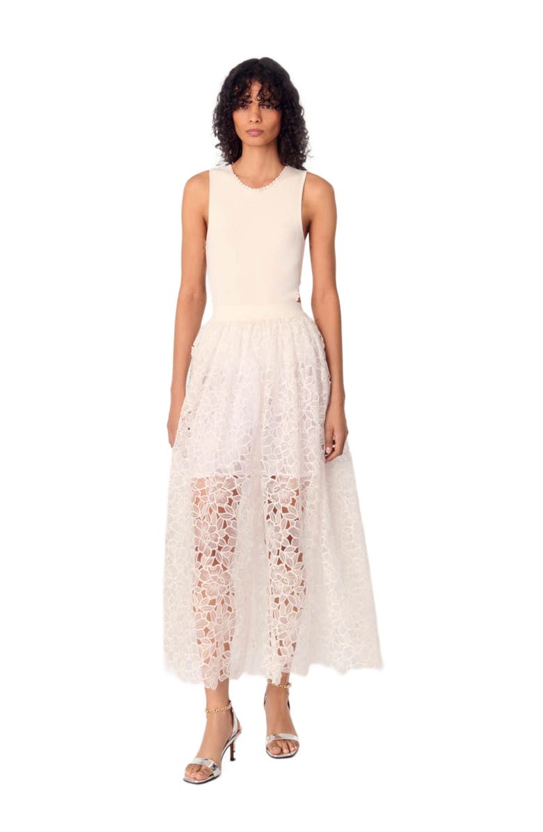 maje Backless jewellery neck bodysuit, Main, color, 