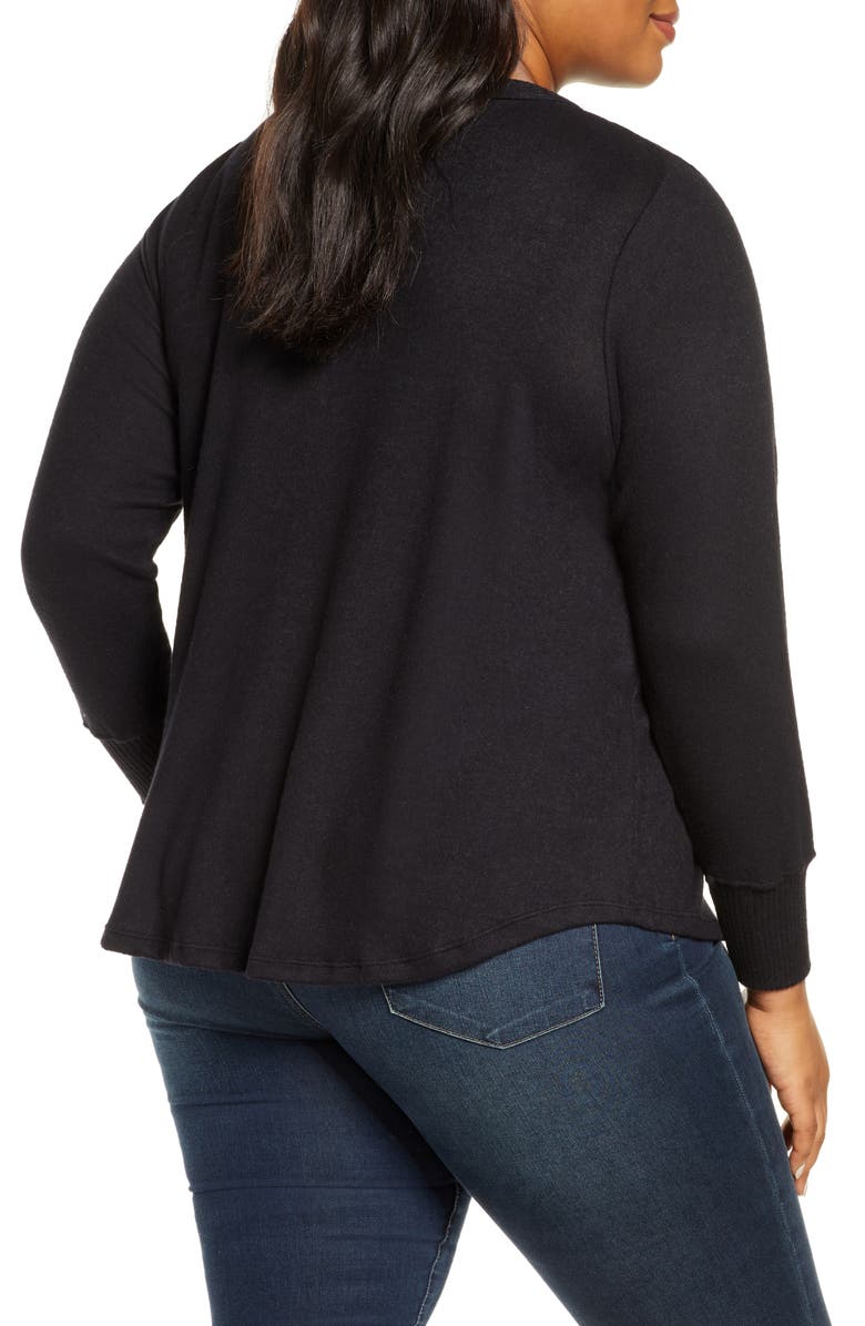 Bobeau Cozy Button Detail Brushed Sweater, Alternate, color, 