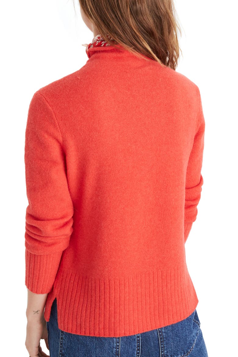 Inland Rolled Turtleneck Sweater, Alternate, color, SALSA RED