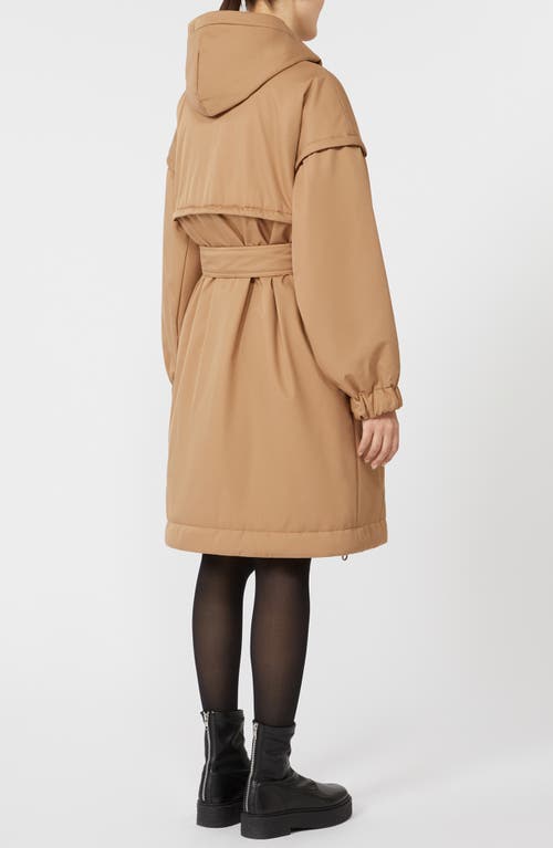 Mm By Max Mara Fez Hooded Coat In Brown