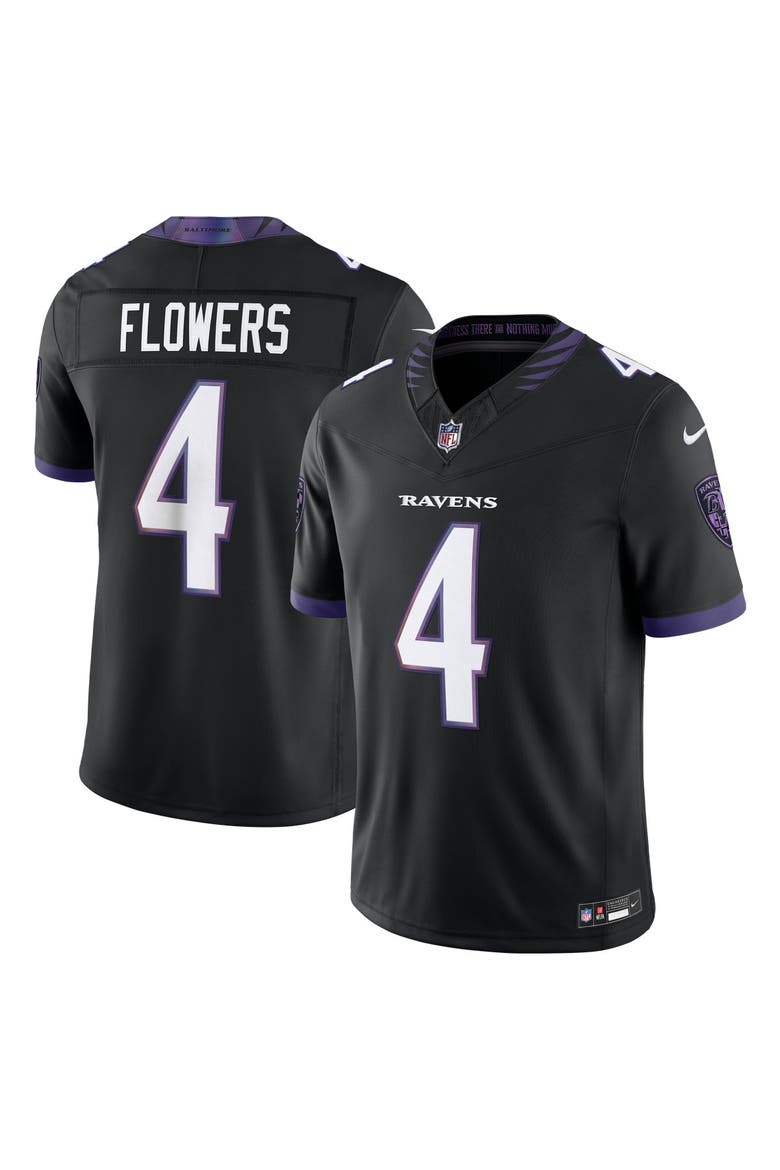 Men's Nike Zay Flowers Black Baltimore Ravens Alternate Alternate Vapor F.U.S.E. Stitched Limited Jersey, Main, color, Black